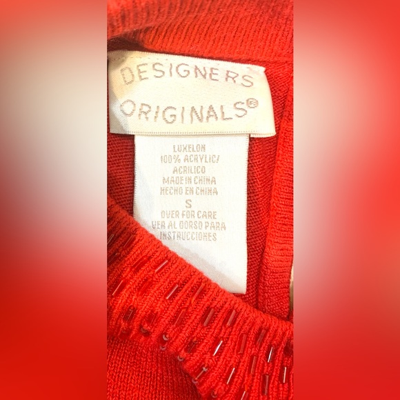 Vintage Sleeveless Mock Neck Embellished Sweater - Picture 2 of 4